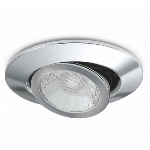 JCC Lighting JC1026/CH V50 Pro Chrome IP65 6W 650-700Lm 2CCT Selectable 100mm Round Adjustable LED Fire Rated Downlight