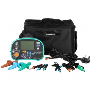 Kewtech KT64DL 7-in-1 Multifunction Tester With Insulation, Continuity, Loop Impedance Testing, PSC/PFC Testing, Auto RCD/SPD Test & Test Probe