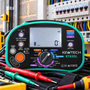  Kewtech KT63DL 5-In-1 Digital Multi-Function Tester With Insulation, Continuity, Loop Testing, PSC Testing & Auto RCD Test IP54