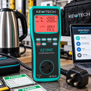 Kewtech EZYPAT Handheld Battery Portable Appliance Tester - Used With Downloadable KEWPAT Smartphone App