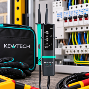 Kewtech KT1710 Double Pole Voltage Tester With UK Specific GS38 Slender Probe Tips IP54 690V AC/DC