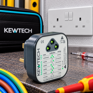 Kewtech KEWCHECK103 Mains Socket Tester With High Definition Green LEDs & Clear Audible Tone