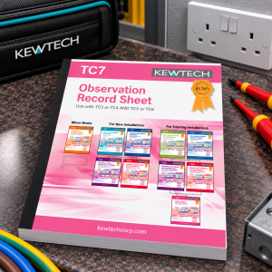 Kewtech TC7 A4 Observation & Remarks Record Sheet Pad (80 Sheets)