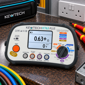 Kewtech KT63PLUS 6-In-1 Digital Multi-Function Tester With Insulation, Continuity, Loop Testing, PSC, Phase Rotation Testing, Auto RCD Test & Test Probe
