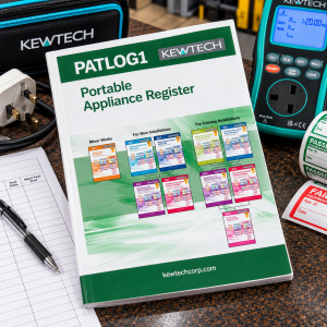 Kewtech PATLOG1 A4 Pat Testing Log Book With Duplicate Sheets