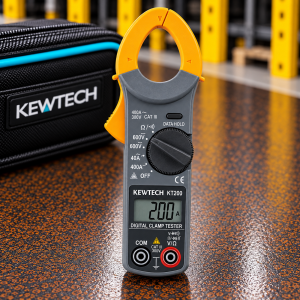 Kewtech KT200 Digital AC Clamp Meter With Data Hold, Continuity Buzzer, 30mm Jaw Size & 4000 Count LCD Display 400A AC | 600V AC