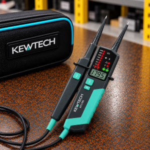 Kewtech KT1795 Double Pole Voltage & Continuity Tester With LCD Readout, Ghost Voltage Clearance & Safety Probes