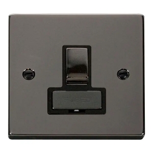 Scolmore Click Deco VPBN751BK Black Nickel 13A Ingot Switched Fused Connection Unit