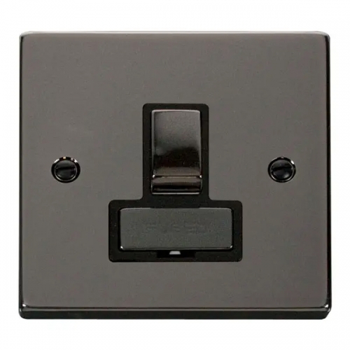 Scolmore Click Deco VPBN751BK Black Nickel 13A Ingot Switched Fused Connection Unit