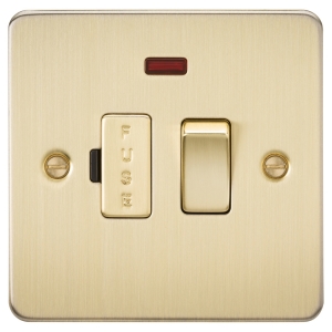 Knightsbridge Brushed Brass Screwed Flatplate Connection Units