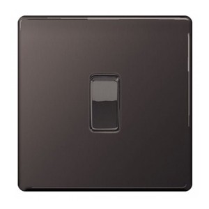 BG Nexus Black Nickel Flatplate 10Ax Plateswitches