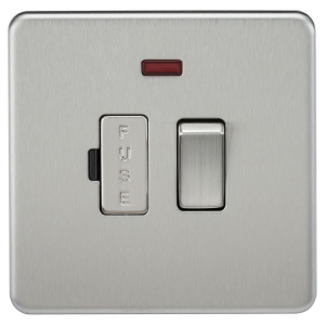 Knightsbridge Brushed Chrome Screwless Flatplate Connection Units