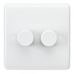 Knightsbridge Curved Edge White Dimmer Switches