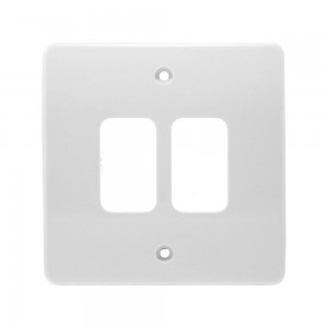 MK Electric Logic Plus White Moulded Grid Frontplates