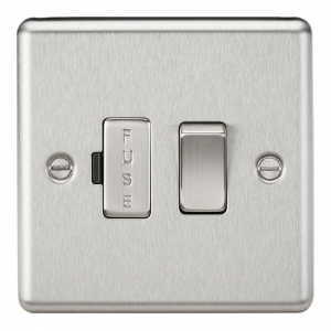 Knightsbridge Brushed Chrome Rounded Raised Edge Connection Units