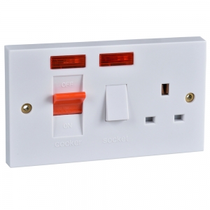 Schneider Exclusive White 45A Cooker Control Units