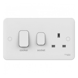 Schneider Lisse White 45A Cooker Control Units