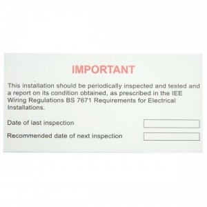 Industrial Signs - PERIODIC INSPECTION LABELS