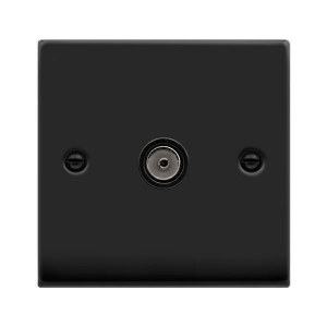 Click Deco Matt Black Telephone & TV Outlets