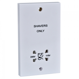 Schneider Exclusive White Dual Voltage Shaver Socket