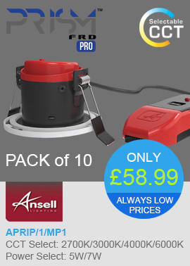 Ansell Lighting APRIP/1/MP1 Pack of 10 Prism Pro
